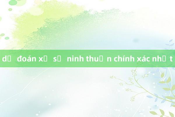 dự đoán xổ số ninh thuận chính xác nhất