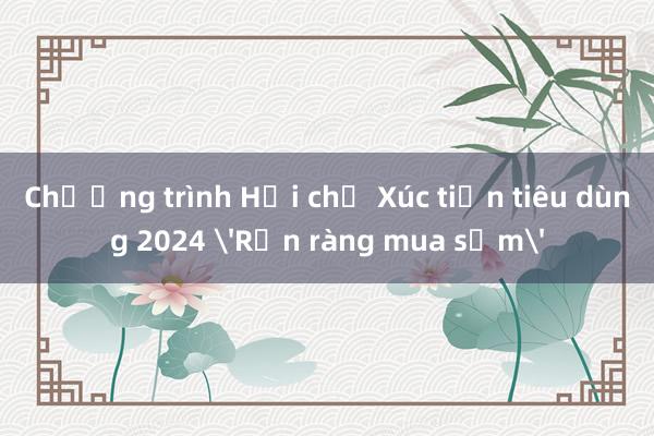 Chương trình Hội chợ Xúc tiến tiêu dùng 2024 'Rộn ràng mua sắm'